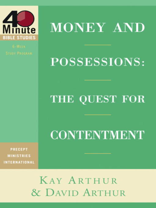 Title details for Money and Possessions by Kay Arthur - Available